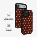 Velvet Pop | Burgundy Polka Dot iPhone Case by KELAB