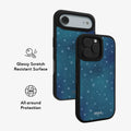 Moon Mist | Starry Midnight Blue iPhone Case by KELAB