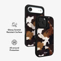 Cattle Drive | Brown & Black Cow Print iPhone Case by KELAB