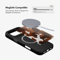 Milk & Mahogany | Brown Cow Print iPhone Case by KELAB
