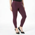 Hue Seamed Zip Skimmer Leggings, Size Small by Vanessa Jane