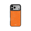 Tangerina | Electric Orange Textured iPhone Case by KELAB