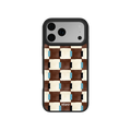 Cerulean Check | Blue & Brown Checkered iPhone Case by KELAB