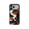 Cattle Drive | Brown & Black Cow Print iPhone Case