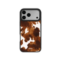 Milk & Mahogany | Brown Cow Print iPhone Case by KELAB