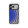 Blue Illusion | Blue Checkered Optical Illusion iPhone Case