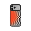 Sunflare | Orange Checkered Optical Illusion iPhone Case