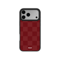 Maroon Check | Burgundy Checkerboard iPhone Case by KELAB