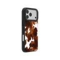 Milk & Mahogany | Brown Cow Print iPhone Case by KELAB