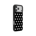 Domino Theory | Black and White Polka Dot iPhone Case by KELAB