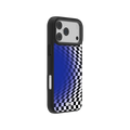 Blue Illusion | Blue Checkered Optical Illusion iPhone Case by KELAB