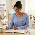 Ideology Women's Live Your Passion Strappy Back Long Sleeve T-shirt, Size 1X by Vanessa Jane