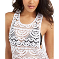 Miken Juniors Crochet Racerback Drop-Waist Dress Cover-Up, White, Size Small by Vanessa Jane