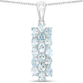 9.88 Carat Genuine Blue Topaz .925 Sterling Silver 3 Piece Jewelry Set (Ring, Earrings, and Pendant w/ Chain) by Bids.com