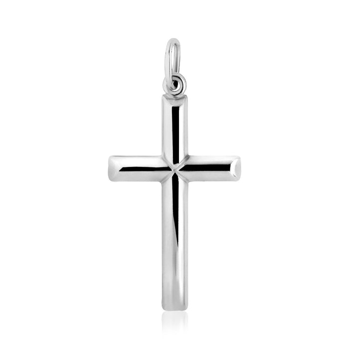 Sterling Silver Polished Bar Cross Pendant by Bids.com
