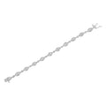 .925 Sterling Silver 2 1/2 Cttw Diamond Pear Shaped and Bezel Link Bracelet (I-J Color, I2-I3 Clarity) - 7.5 " by Bids.com
