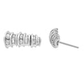 14K White Gold 7/8 cttw Baguette & Round Brilliant-Cut Diamond Dangle Multi Row Earrings (H-I Color, SI2-I1 Clarity) by Bids.com