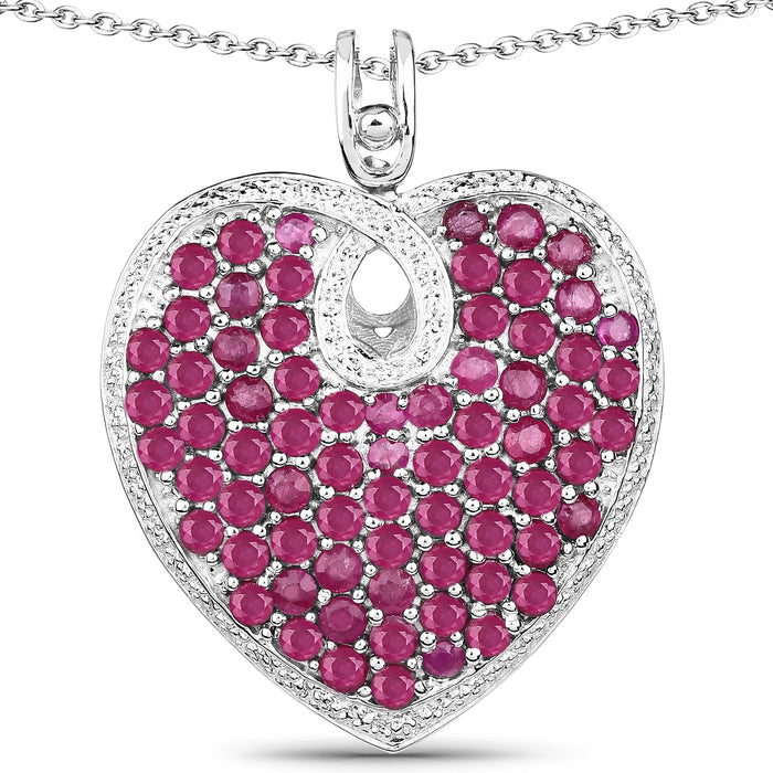 8.03 Carat Genuine Ruby .925 Sterling Silver Pendant by Bids.com