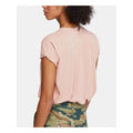 Free People Women's Pink Printed Short Sleeve Crew Neck T-Shirt Top-Size Small by Vanessa Jane