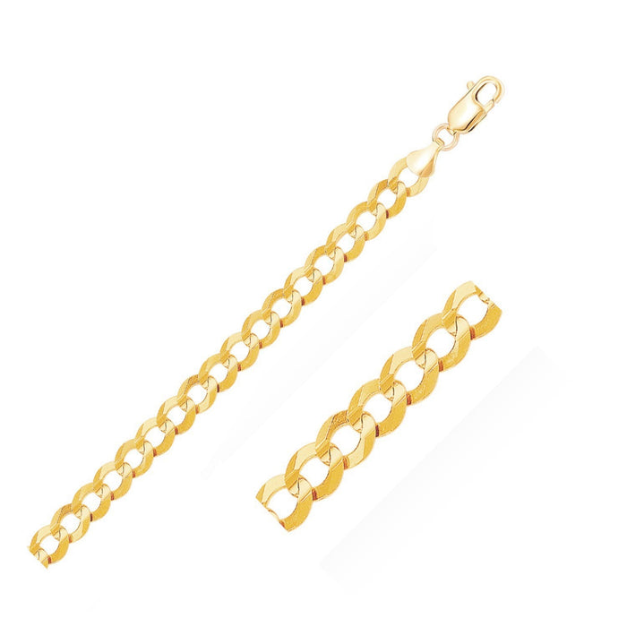 8.2mm 10k Yellow Gold Curb Bracelet by Bids.com