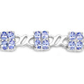 8.16 Carat Genuine Tanzanite .925 Sterling Silver Bracelet by Bids.com