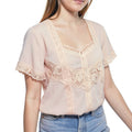 Belle Du Jour Juniors Lace-Trim Top, Size XS by Vanessa Jane