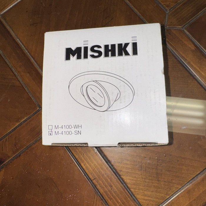 Mishki M-4100-SN Recessed Lighting Trim, Satin Nickel Adjustable Gimbal Spotlight by Price Is Right Miami