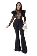2 Piece Lace Bodysuit with Boot Cut Pants {Tall Girl Friendly} by The House of Stylez