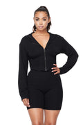 Cropped Hoody Corset Set by The House of Stylez