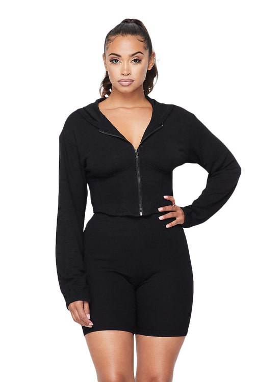 Cropped Hoody Corset Set by The House of Stylez