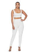 2PC Crop Tank Top Legging Set by The House of Stylez