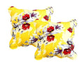 DaDa Bedding Set of 2 Sunshine Yellow Hummingbirds Floral Scalloped Throw Pillow Covers, 18" (JHW925) by DaDalogy Bedding Collection