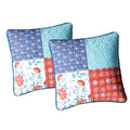 DaDa Bedding Set of 2-Pieces Bohemian Vibes Patchwork Floral Throw Pillow Covers, 18" x 18" (JHW878) by DaDalogy Bedding Collection