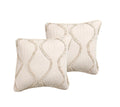 DaDa Bedding Set of 2 Charming Country Tufted Ivory Tan Ruffles Throw Pillow Covers - 18" x 18" (JHW873) by DaDalogy Bedding Collection