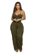 Two Piece Bodysuit & Tassel Pants Set {has very good stretch} by The House of Stylez
