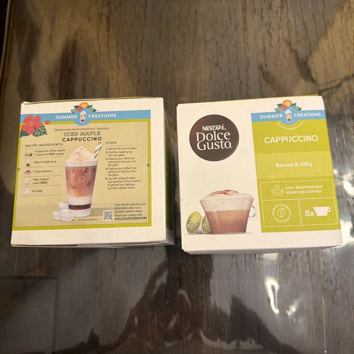 2x Nescafe Dolce Gusto Cappuccino Round & Silky 16 Pods Exp 08/2025 Lot Of 2 by Price Is Right Miami