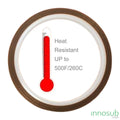 2X Sublimation Heat Tape, No Residue, High Temperature Tape - 12mm & 8mm by INNOSUB USA