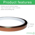 2X Sublimation Heat Tape, No Residue, High Temperature Tape - 12mm & 8mm by INNOSUB USA