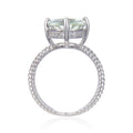 3.00 Ct Oval Green Amethyst Prong Silver Solitaire Cocktail Ring by Fine Color Jewels