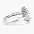 3.07 Ct Cushion Lab Grown Diamond Prong Platinum Halo Bridal Ring by Fine Color Jewels