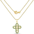 3.11 Ct Oval White Ethiopian Opal Halo Cross Cocktail Pendant Necklace by Fine Color Jewels