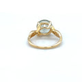 3.11 Ct Round Green Amethyst and White Topaz Prong Silver Bypass Ring by Fine Color Jewels