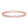 3.75 Ct Round Pink Morganite Bezel Rose Gold Over Silver Inline Tennis Bracelet