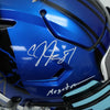 Calvin Johnson Signed Lions Full-Size Authentic On-Field Custom Painted Speedflex Helmet Inscribed "Megatron" (Schwartz)