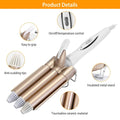 3-Barrel Curling Iron Wand Electric Hair Curler 1" Triple Hair Waver by DailySale