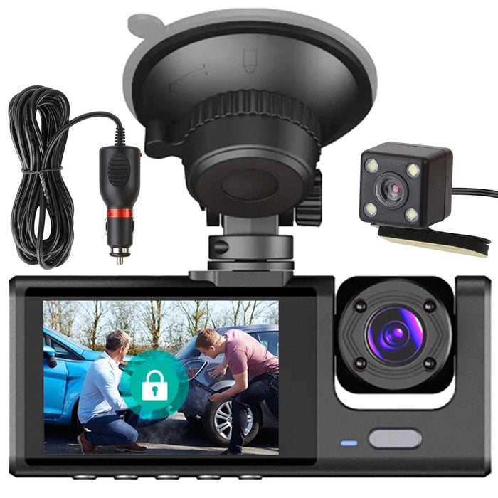 3 Channel Car DVR Dash Cam Video Recorder by DailySale