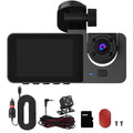 3 Channel Dash Cam Front Inside Rear Vehicle Driving Recorder Car DVR by DailySale