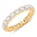 3 ct Round Lab Grown Diamond Prong 14K Yellow Gold Eternity Band Ring by Fine Color Jewels