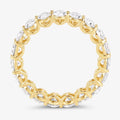 3 ct Round Lab Grown Diamond Prong 14K Yellow Gold Eternity Band Ring by Fine Color Jewels