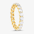 3 ct Round Lab Grown Diamond Prong 14K Yellow Gold Eternity Band Ring by Fine Color Jewels